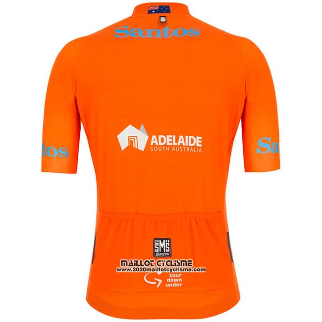 2019 Maillot Ciclismo Tour Down Under Ochre Orange Manches Courtes et Cuissard